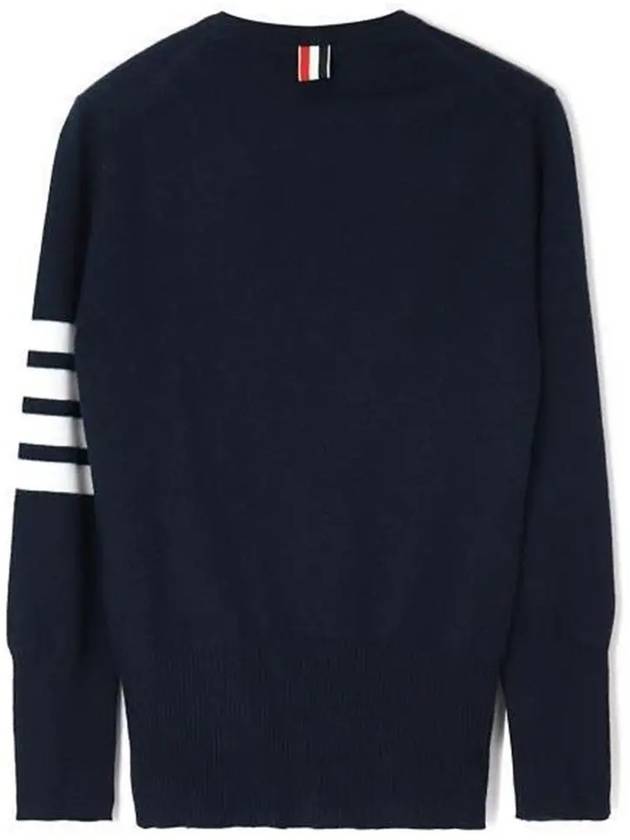 Women's 4 Bar Classic Cashmere Pullover Knit Top Navy - THOM BROWNE - BALAAN 3