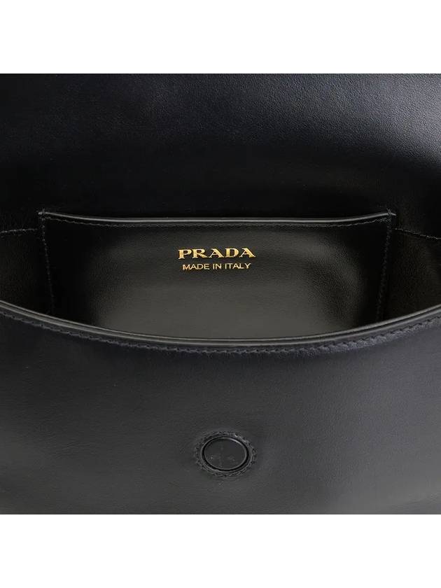 Arque Leather Shoulder Bag Black - PRADA - BALAAN 8