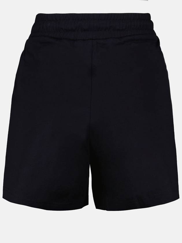 Logo Patch Cotton Jersey Shorts Navy - MONCLER - BALAAN 3