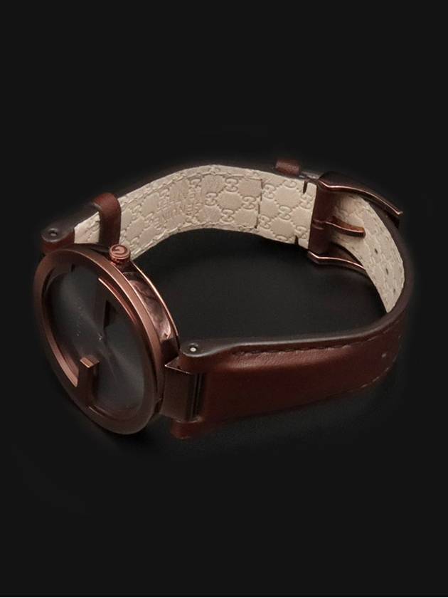 37MM Steel Quartz Interlocking G Unisex Leather Band Watch YA133309 - GUCCI - BALAAN 3