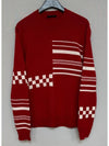 Sprite check board cashmere sweater knit 95 - PRADA - BALAAN 1