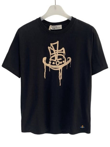 Drip Classic Logo Short Sleeve T Shirt 37010006 - VIVIENNE WESTWOOD - BALAAN 1