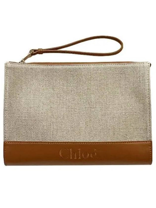 Sense Zipper Clutch Bag Beige Caramel - CHLOE - BALAAN 2