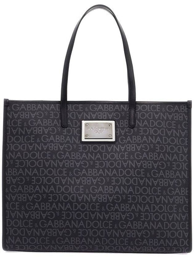 large jacquard-coated tote bag - DOLCE&GABBANA - BALAAN 1