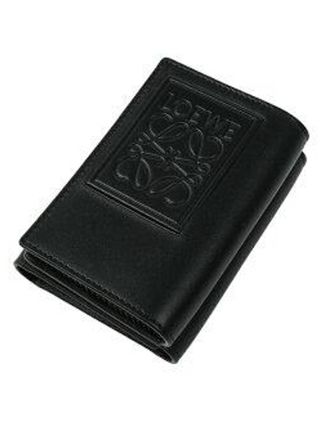 Embossed Logo Tri-Fold Half Wallet Black - LOEWE - BALAAN 3