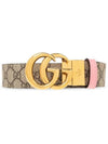 GG Marmont Reversible Leather Belt Beige Pink - GUCCI - BALAAN 2