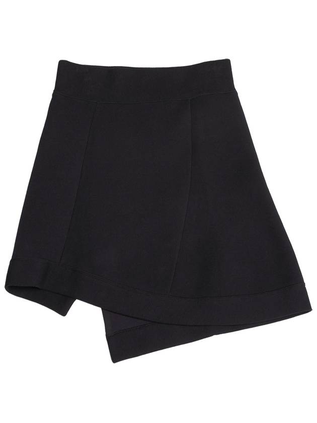 High Waisted Mini Unbalance Skirt Black - SACAI - BALAAN 3