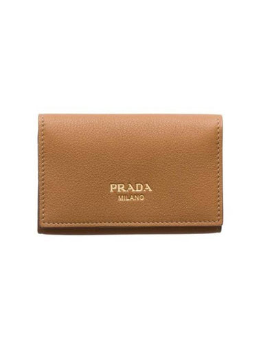 Leather Card Holder Caramel 1MC110 2CYS F03BH - PRADA - BALAAN 1