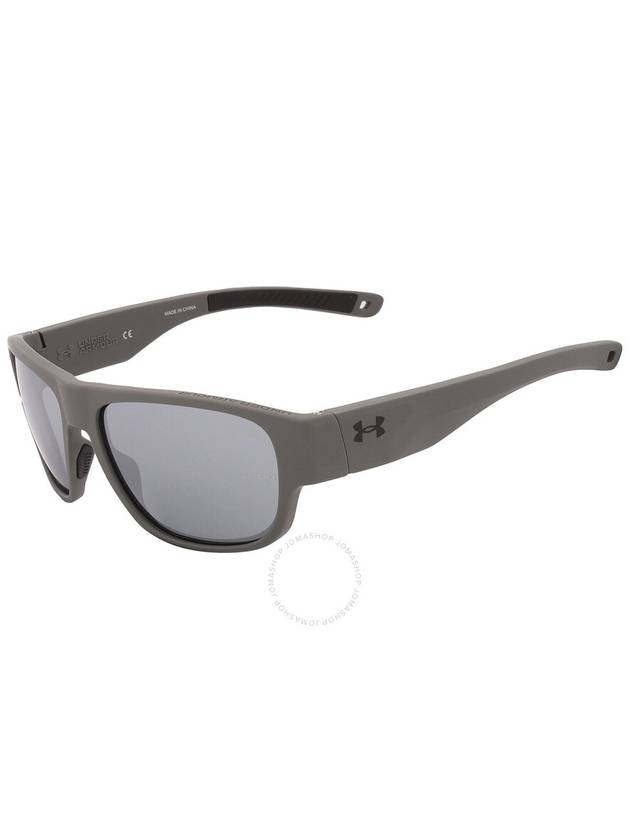 Under Armour Silver Rectangular Men's Sunglasses UA SCORCHER 0SIF/DC 60 - UNDER ARMOUR - BALAAN 3