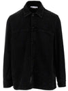 Monogram Denim Over Long Sleeve Shirt Black - OFF WHITE - BALAAN.