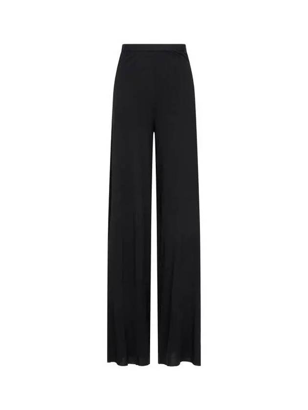 WOMEN Rayon Wide Long Pants Black - RICK OWENS - BALAAN 1