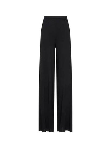 WOMEN Rayon Wide Long Pants Black - RICK OWENS - BALAAN 1
