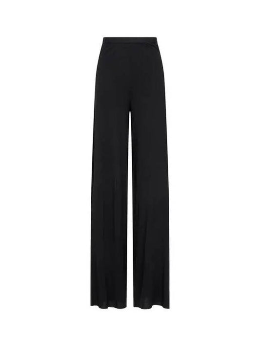 WOMEN Rayon Wide Long Pants Black - RICK OWENS - BALAAN 1