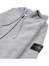 Waffen Patch Knit Zip Up Hoodie Light Grey - STONE ISLAND - BALAAN 9