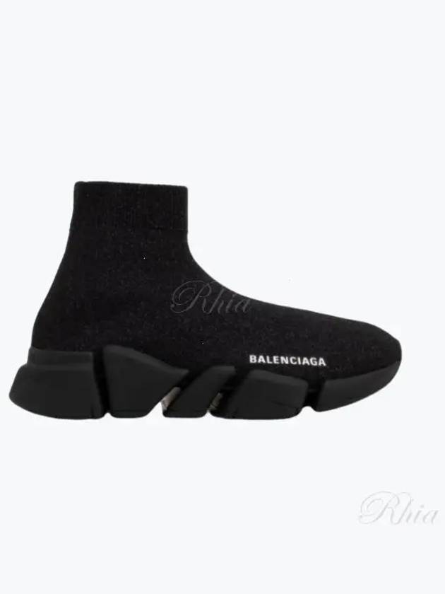 Speed ​​2.0 High Top Sneakers Shiny Black - BALENCIAGA - BALAAN 2