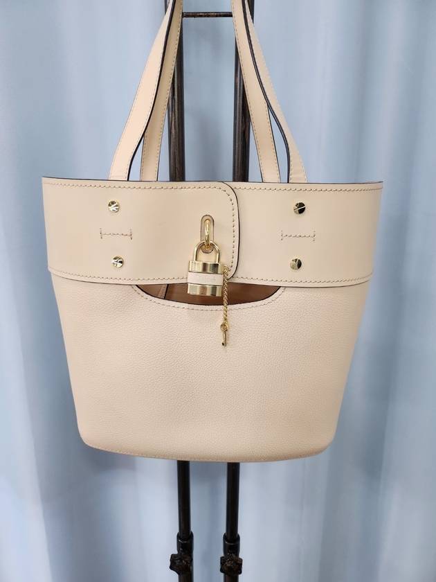 Abbey beige lock bucket shoulder bag - CHLOE - BALAAN 6