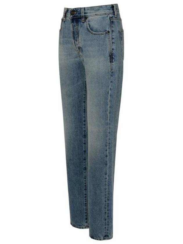 Women's Cassandre Jeans Hawaiian Blue - SAINT LAURENT - BALAAN 3