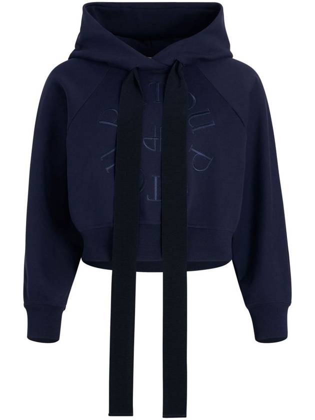 Patou Medallion Cropped Cotton Hoodie Clothing - PATOU - BALAAN 1