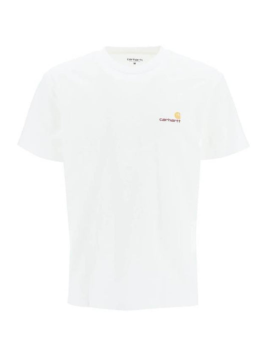 American Script Short Sleeve T-Shirt White - CARHARTT WIP - BALAAN 1