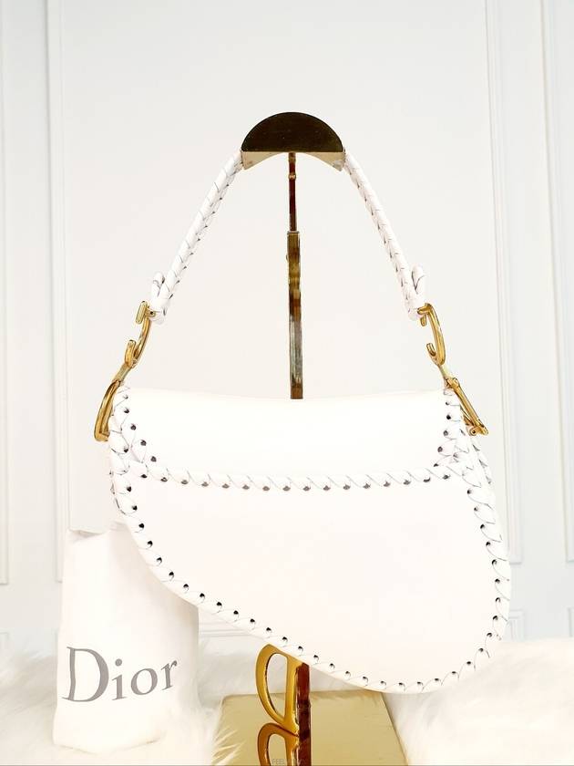 Daol Beomeo Branch Saddle Bag White Stitching M0446CRBW Condition S - DIOR - BALAAN 2