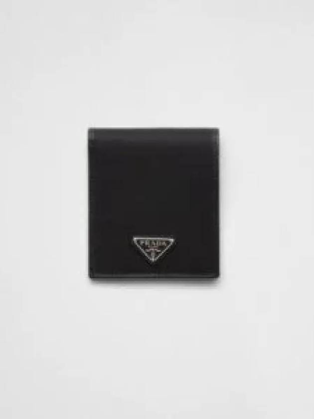 Triangle Logo Re-Nylon Half Wallet Black - PRADA - BALAAN 2