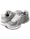 990 V4 Core Low Top Sneakers Grey Silver - NEW BALANCE - BALAAN 3