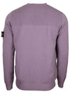 Stretch Wool Crewneck Knit Top Purple - STONE ISLAND - BALAAN 4