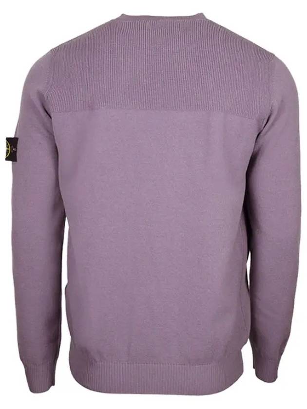 Stretch Wool Crewneck Knit Top Purple - STONE ISLAND - BALAAN 4