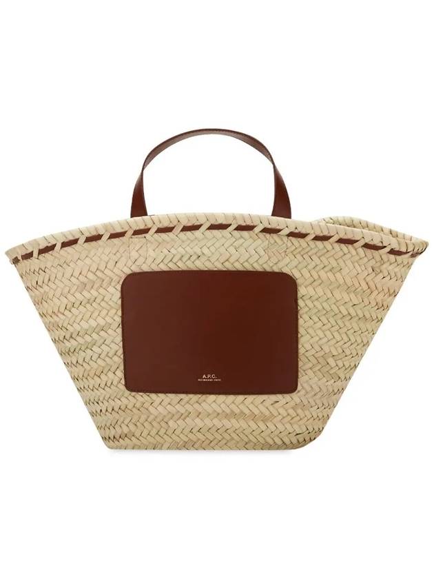 Joe small raffia basket tote bag beige brown - A.P.C. - BALAAN 2