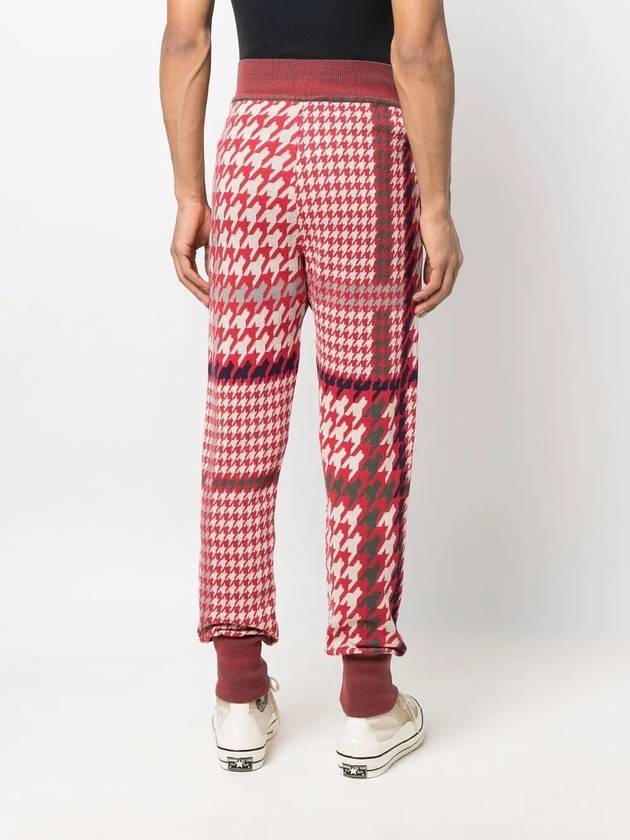 Knit jogger pants men's David houndstooth red 38020004 C0003 - VIVIENNE WESTWOOD - BALAAN 3