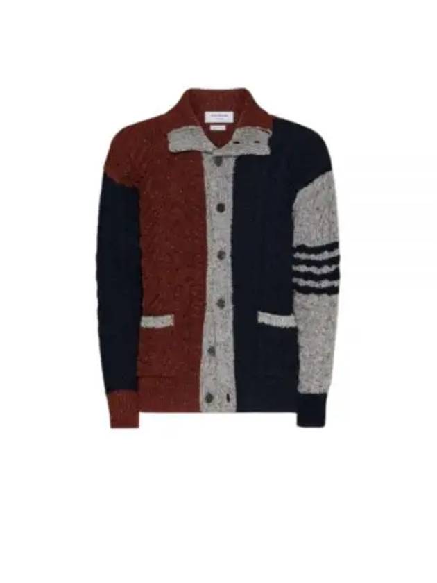 Mock neck cable knit cardigan MKC558FY1506 - THOM BROWNE - BALAAN 2