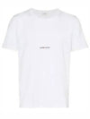 Men's Small Logo Short Sleeve T-Shirt White - SAINT LAURENT - BALAAN 2