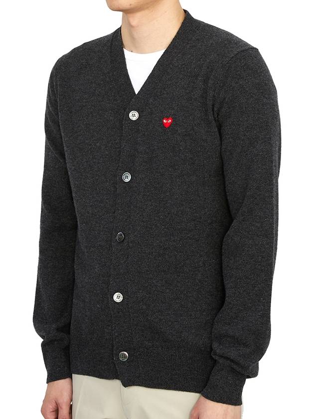 Mini Heart Men's Cardigan AZ N080 051 2 - COMME DES GARCONS - BALAAN 3