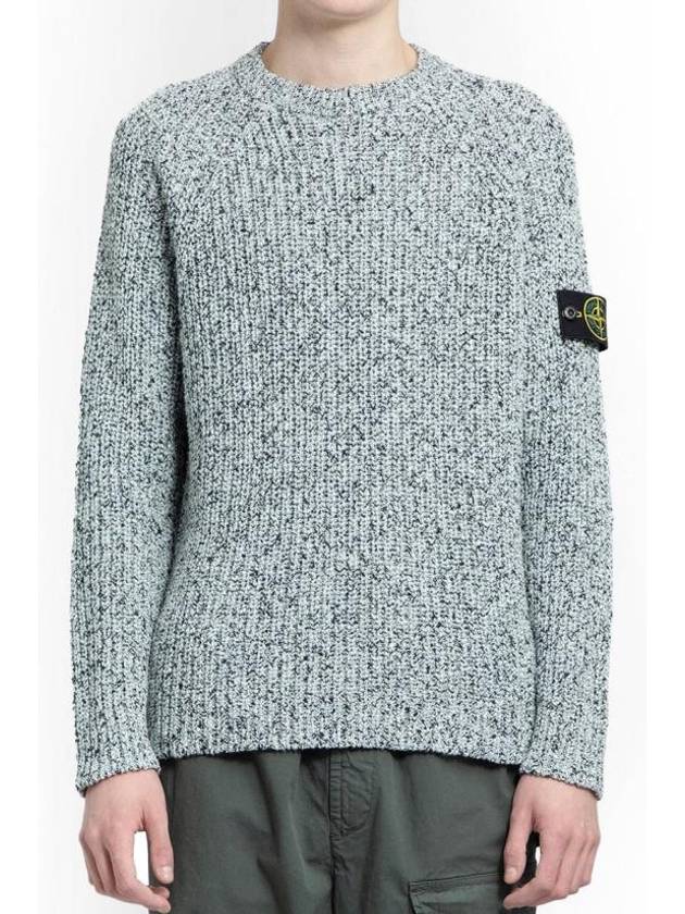 Compass Badge Cotton Knit Top Light Green - STONE ISLAND - BALAAN 1