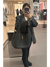 Bea Grained Leather Tote Bag Black - SAINT LAURENT - BALAAN 5