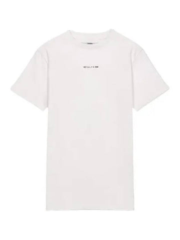 Logo Print Short Sleeve T Shirt White Tee - 1017 ALYX 9SM - BALAAN 1