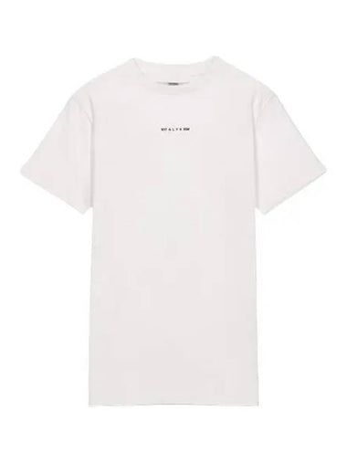 Logo Print Short Sleeve T Shirt White - 1017 ALYX 9SM - BALAAN 1