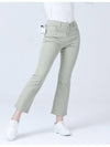 Waist Banding Cotton Span 8-quarter Semi Boot Cut Pale Olive Green Pants DO3242PT002 - DOYOUKNOWMC GOLF WEAR - BALAAN 4