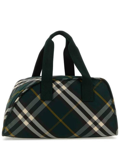 Shield Check Pattern Medium Duffel Bag Green - BURBERRY - BALAAN 2