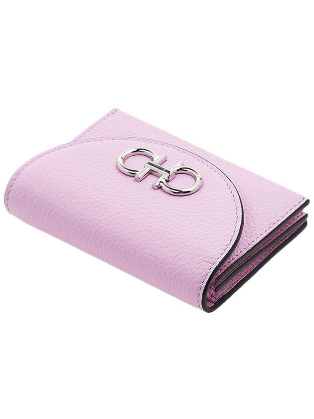 Ferragamo Women's Gancini Flap Card Wallet 22 0332 BUBBLE GUM 0763004 - SALVATORE FERRAGAMO - BALAAN 4