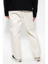 Cotton Straight Pants White - AMI - BALAAN 5