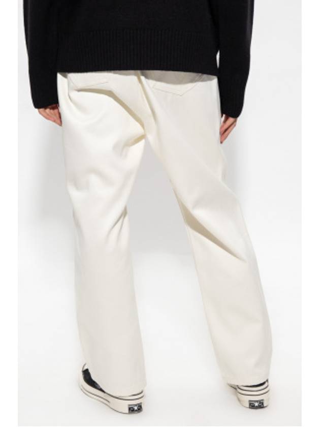 Cotton Straight Pants White - AMI - BALAAN 5