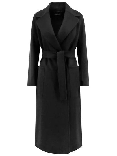 Paolor virgin wool robe single coat black - S MAX MARA - BALAAN 2