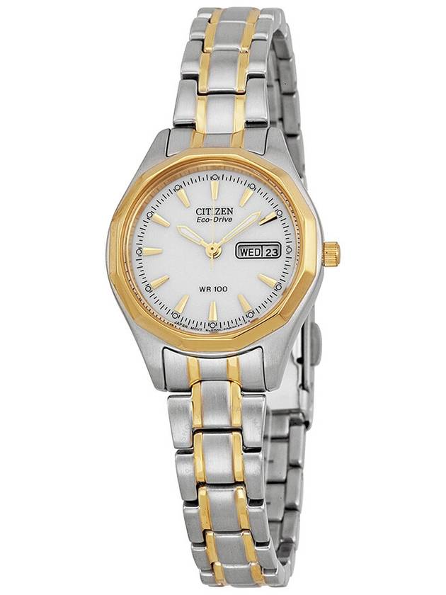 Citizen Eco-Drive Sport White Dial Two-tone Ladies Watch EW3144-51A - CITIZEN - BALAAN 1