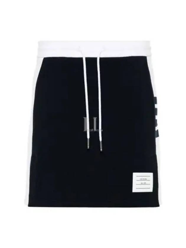 4-Bar Stripe Short A-Line Skirt Navy - THOM BROWNE - BALAAN 2