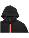 Men's Lining Logo Patch Zip Up Hoodie Black - MONCLER - BALAAN 5