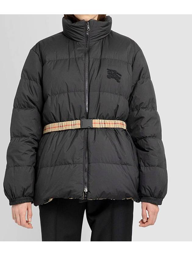 Check Reversible Down Padding Beige Black - BURBERRY - BALAAN 6