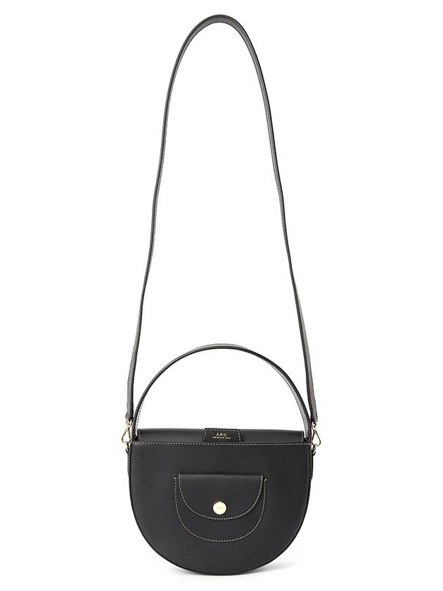 Le Pocket Small Smooth Leather Hobo Cross Bag Black - A.P.C. - BALAAN 8