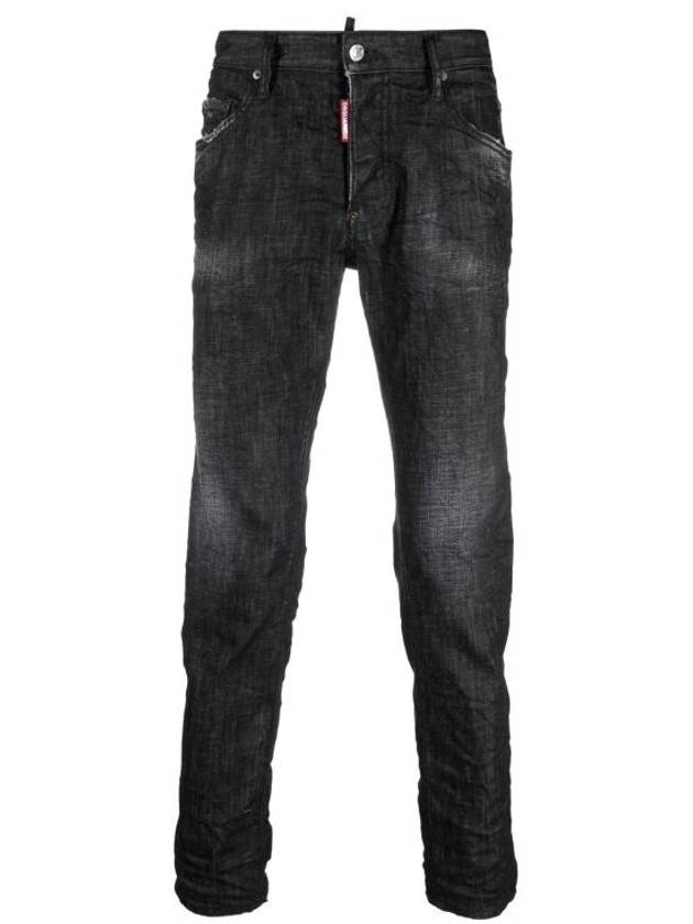 Denim Straight Pants S74LB1228 S30357 093 900 BLACK - DSQUARED2 - BALAAN 1