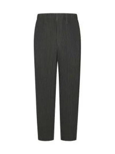 Pleated Straight Pants Khaki - ISSEY MIYAKE - BALAAN 2